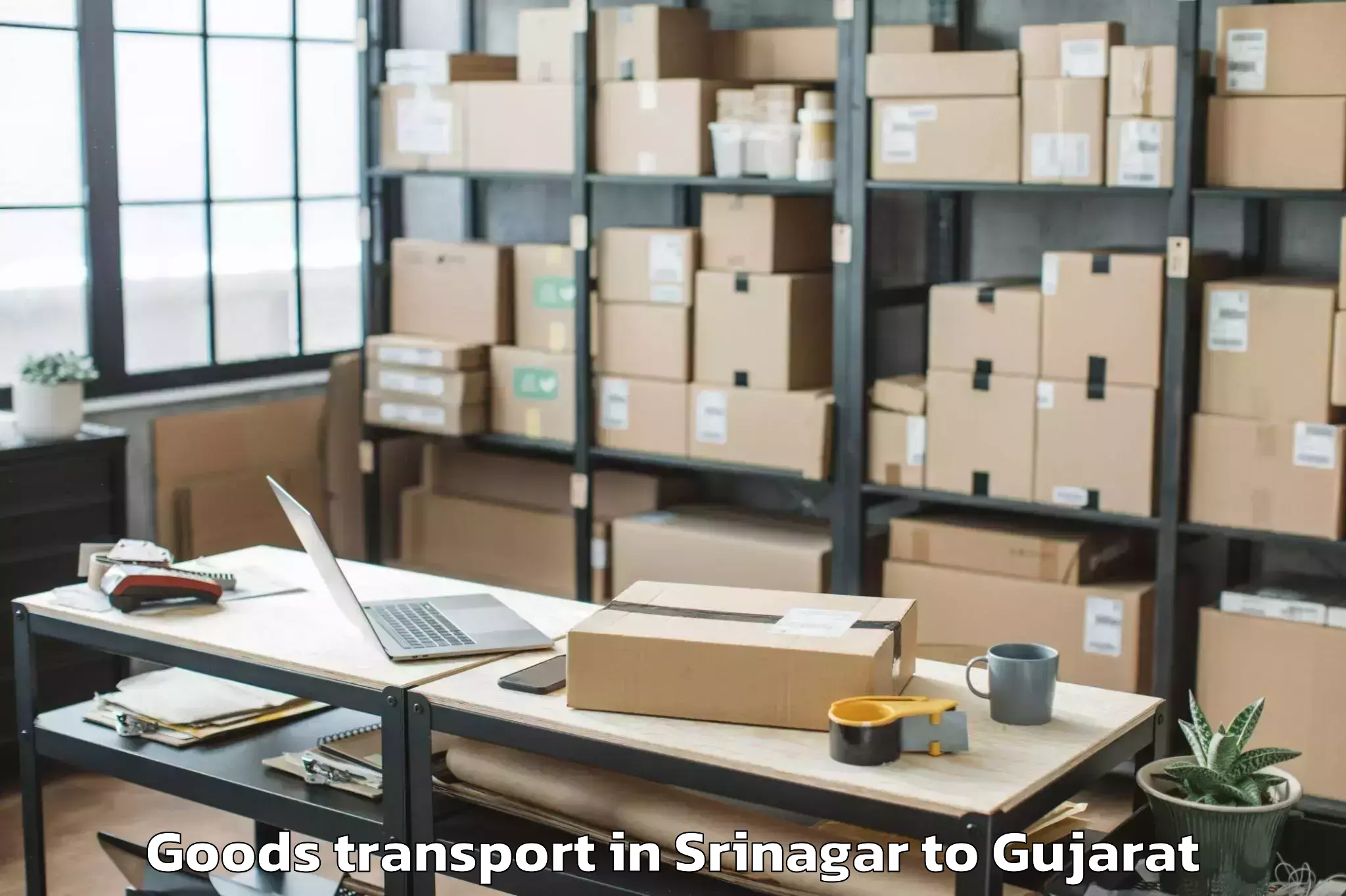 Leading Srinagar to Vadodara Goods Transport Provider